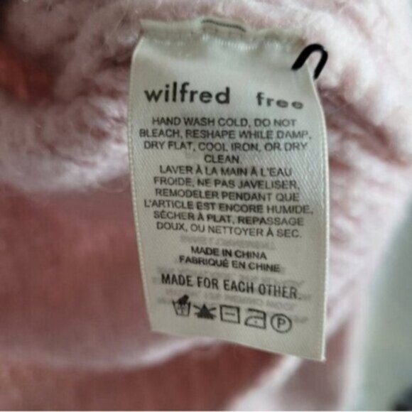 WIlfred Free Peach Gwyneth Halfzip Alpaca-Wool Blend Top Size XS - Picture 8 of 9